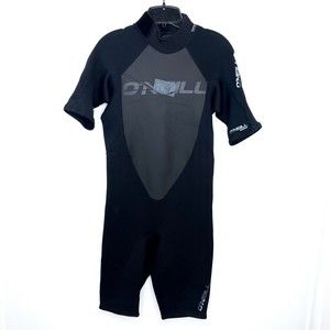 O’Neill Wetsuit Men Medium Hammer 2/1 mm Short Sleeve Spring Suit Black Back Zip